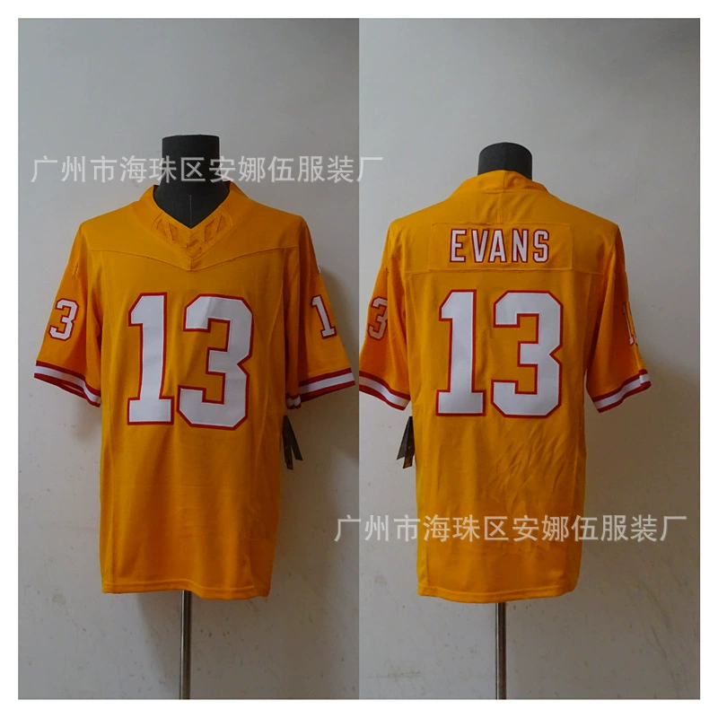 2023 новый легендарный регбийный трикотаж Buccaneers Pirates 13 # EVANS Team вышитая футболка