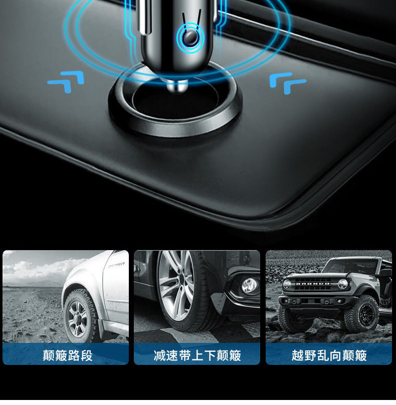 Digital display car charger with retractable cable, PD car fast charger, super fast charging five-in-one cigarette lighter, cross-border