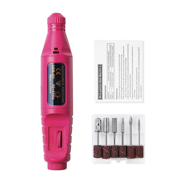 Versión mejorada nueva pluma de uñas máquina de pulir cable USB portátil manicura y uñas máquina de pulir herramientas de uñas ventas directas de la fábrica
