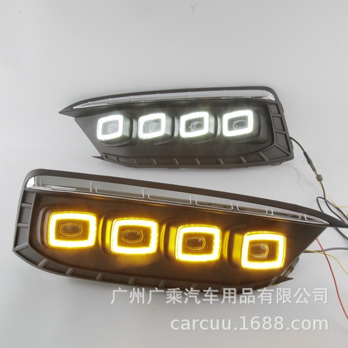Aplicable a 19 - 20 - 21 Honda Civic Bugatti luces diurnas Civic cuatro ojos tres colores luces diurnas