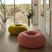 北欧甜甜圈圆形懒人沙发家用单人客厅简约沙发网红高级可爱休闲椅