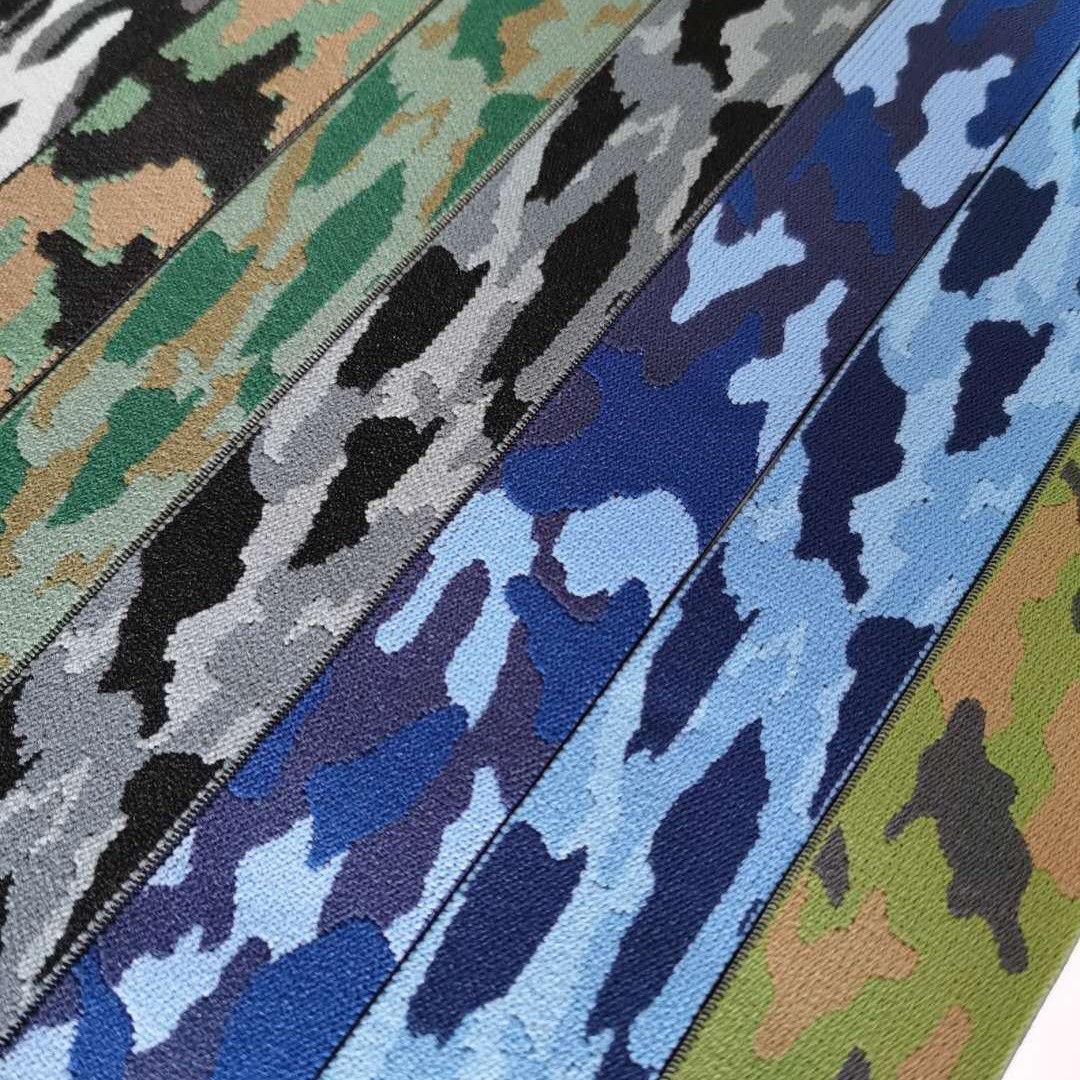 3 - 5cm cartas elásticas de camuflaje de banda elástica de camuflaje de computadora Jacquard accesorios de ropa de cintura