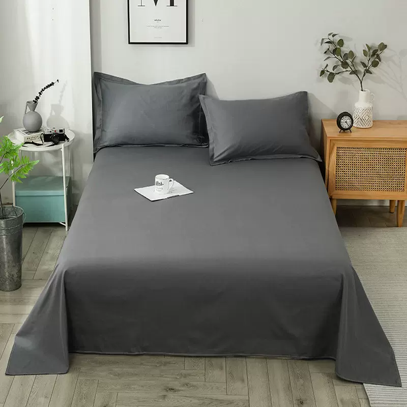 纯色水洗棉床单单件被单枕套三件套学生宿舍单人2025新款四季通用