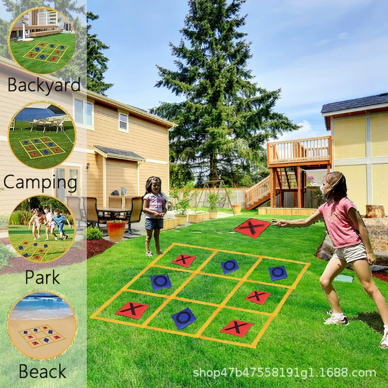 Гигантская игра Tic TacToe Tian сетка ремешок портативный игровой мешок для броска на открытый газон через границу