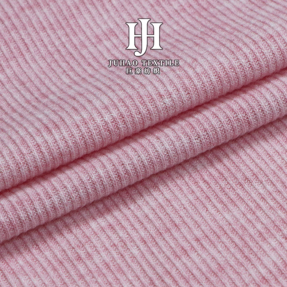 2*1 tela acanalada francesa 300g TR spandex anti-cachemir elástico moda mujer hilo de fondo tejido de punto