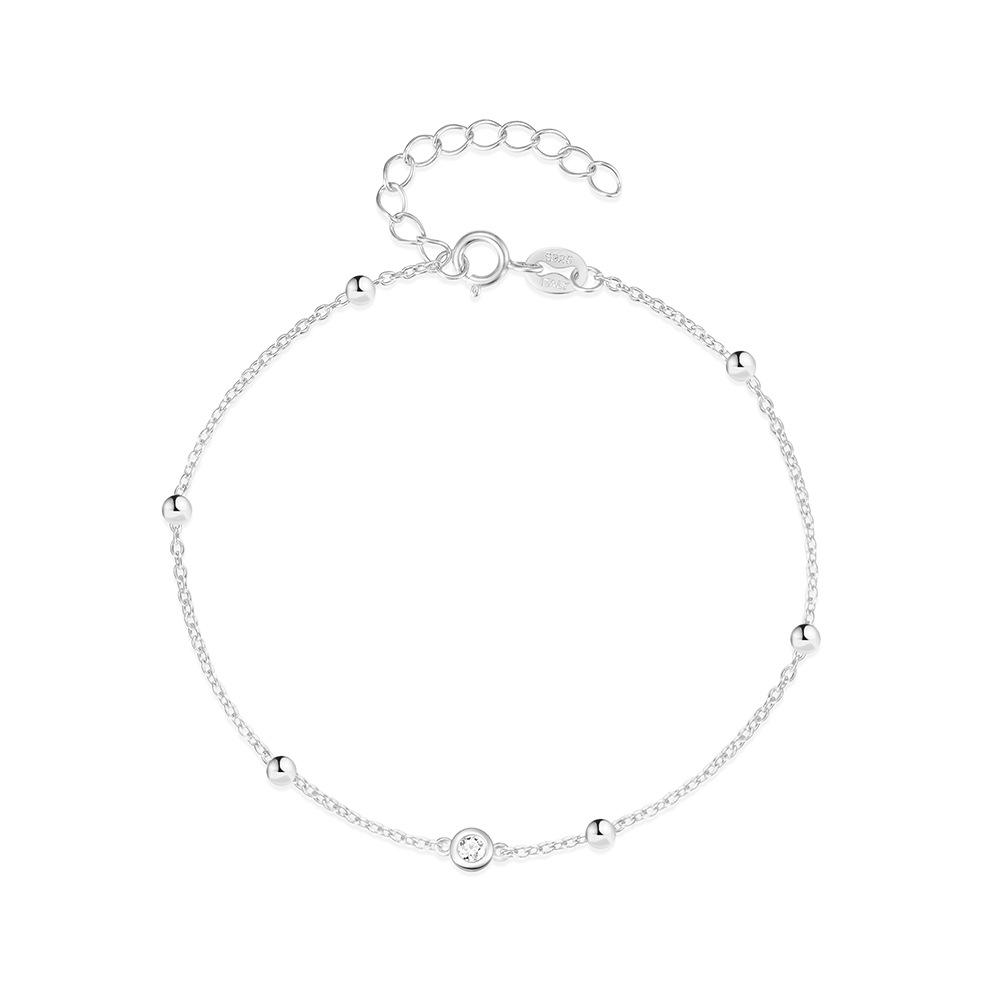 Plating, Inlay Design Simple Style Style 925 Sterling Silver Bracelets Simple Style