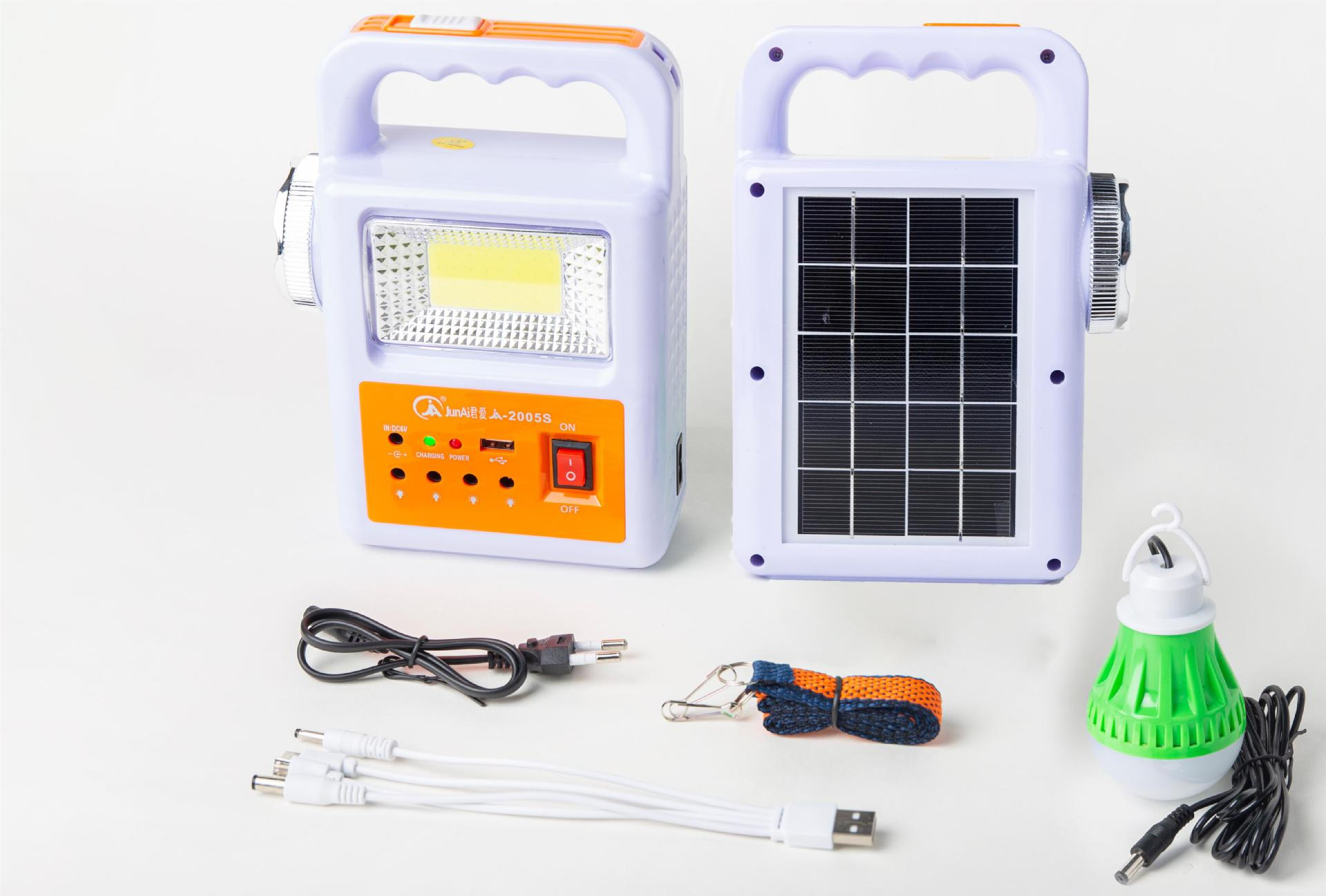 Sistema de iluminación solar lámpara lámpara de emergencia comercio exterior África energía móvil banda FM función bluetooth lámpara de camping