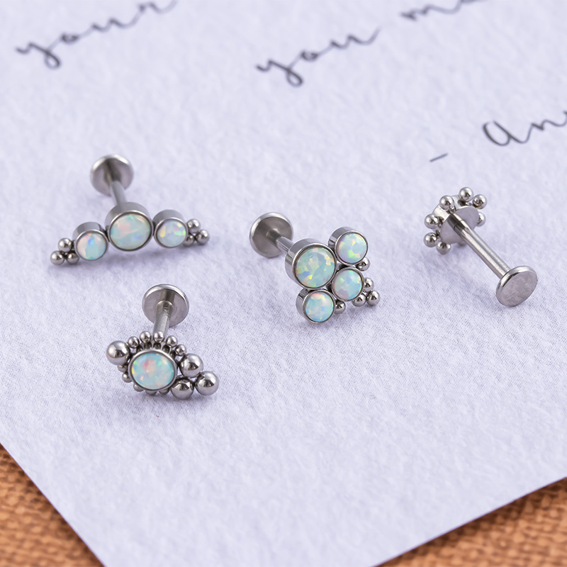 Fashion Geometric Metal Plating Zircon Ear Studs 1 Piece