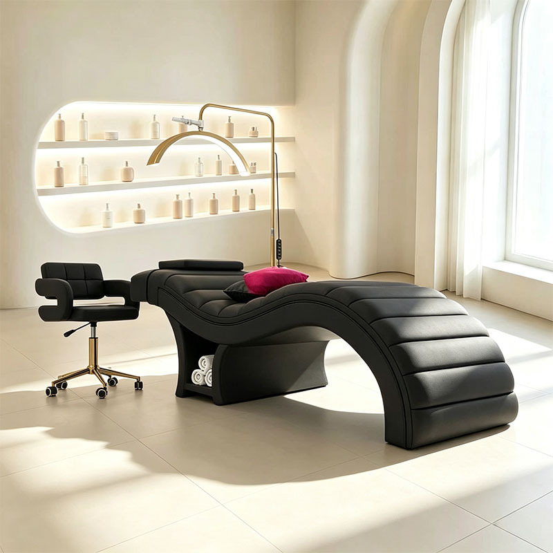 Cama de belleza mayorista transfronteriza de alta gama, cama de belleza spa, cama de pestañas, masaje en forma de s, cama de belleza bordada image 5