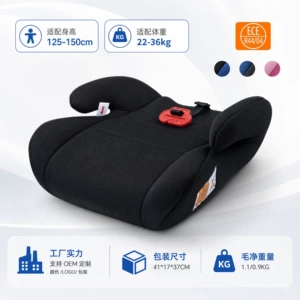 Children's booster seat cushion for ages 6-12, car safety cushion, ECE certified portable car safety seat booster cushion