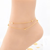 Accessory, moisturizing ankle bracelet stainless steel, European style, 750 sample gold