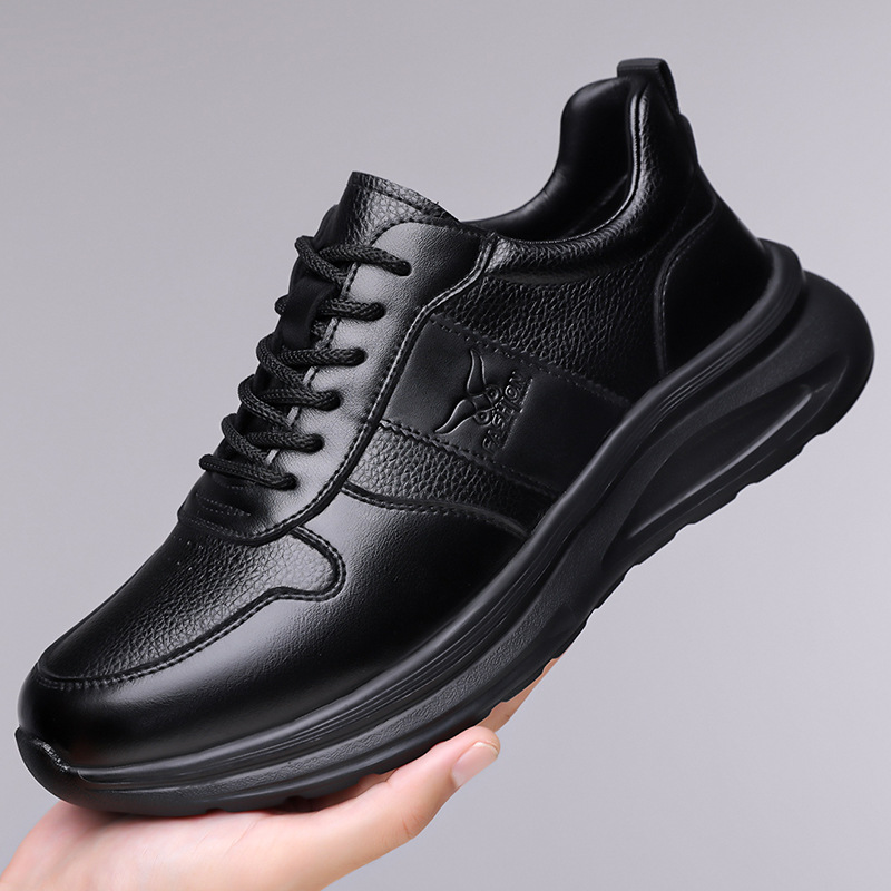 秋款男士休闲鞋男鞋厚底户外运动鞋男款韩版复古系带鞋子一件代发