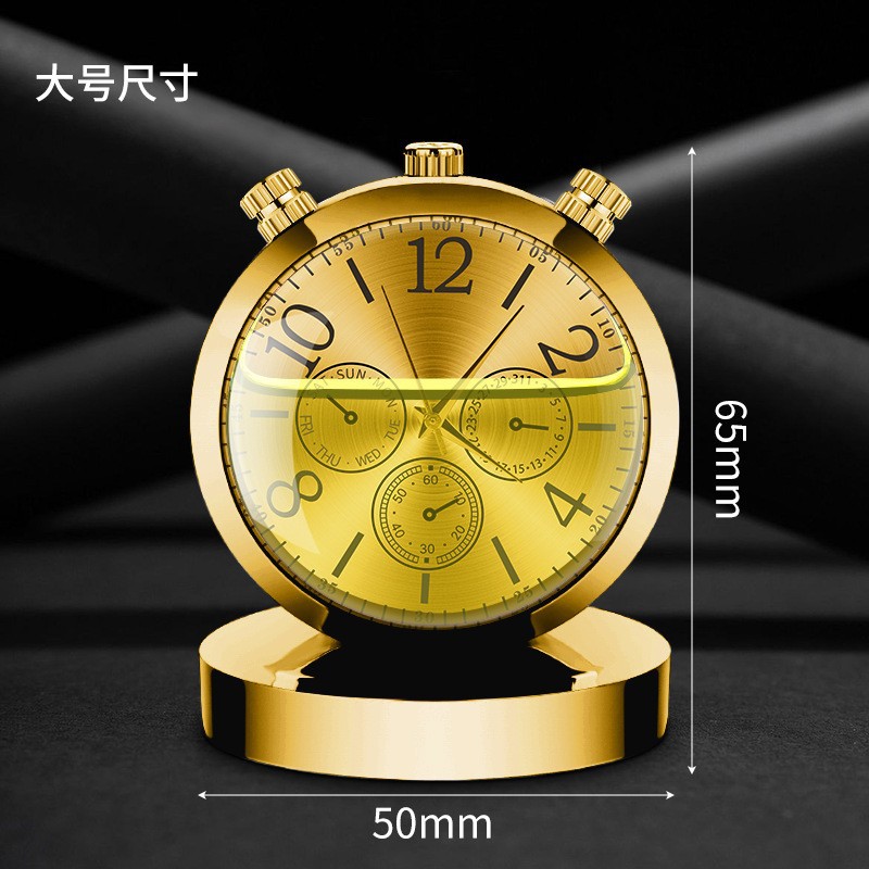 금색 시계 모양 합금 장식품 (선물 포장)