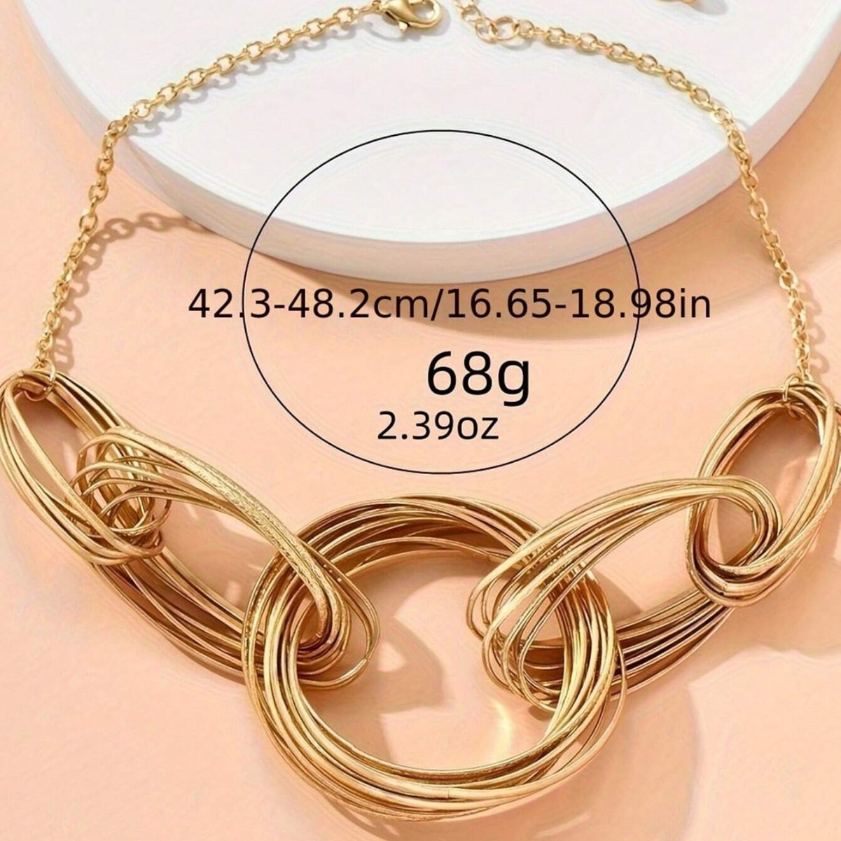 110g Weight Iron Pendant Material Exaggerated Punk Geometric Iron Cable Chain Pendant Necklaces Wholesale
