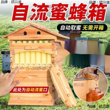 自动流蜜蜂箱全套双层杉木蜜蜂煮蜡蜂箱中意蜂蜜蜂箱装置养蜂工具