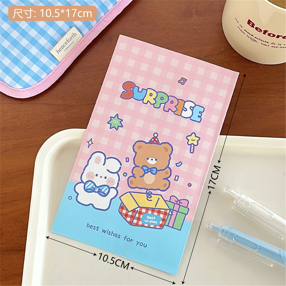 Tengyi original lindo ins chica bolsa de almacenamiento de papel snack regalo embalaje dibujos animados mini bolsa de papel al por mayor