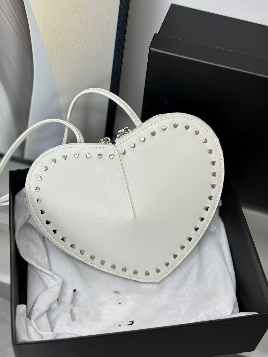 Borsa a tracolla da sera a forma di cuore design lussuoso donna_voghion.com