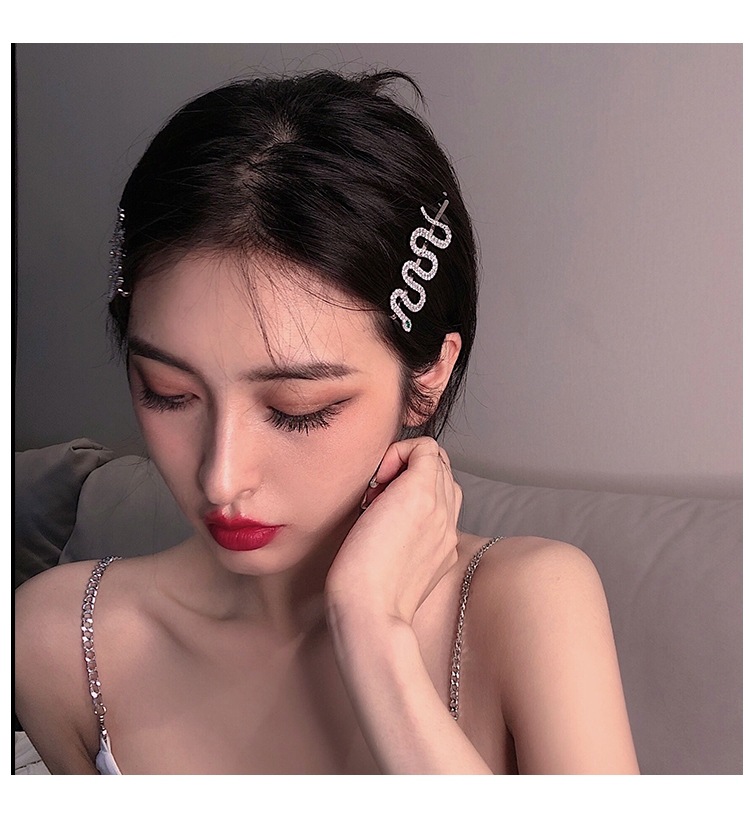 Women's IG Style Simple Style Snake Alloy Inlay Rhinestones Hair Clip display picture 2