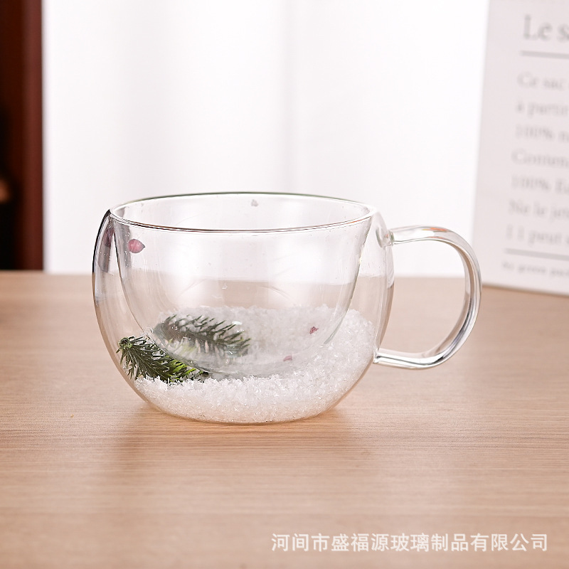 真花高颜値二重グラス高ホウ素シリコンクロスボーダー卸売り品ドライカップコーヒーカップ牛乳ジュースカップ|undefined