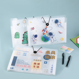 A4 organ bag primary and secondary school students 5/8/12 transparent test paper classification storage bag PP office document bag