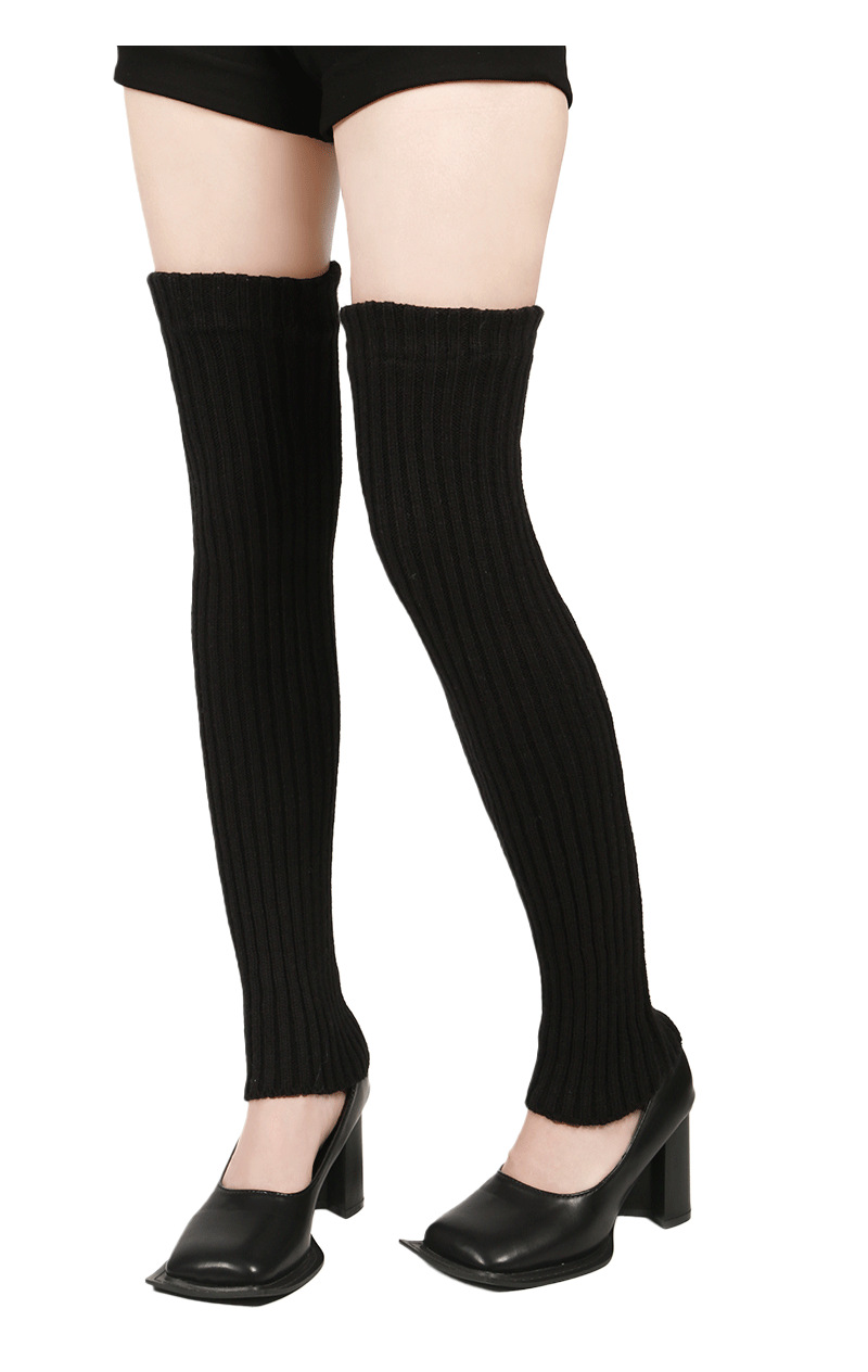 Beinwärmer Gestrickte Warme Yoga-Socken Für Frauen Frühlingssport Über Dem Knie Leggings_voghion.com