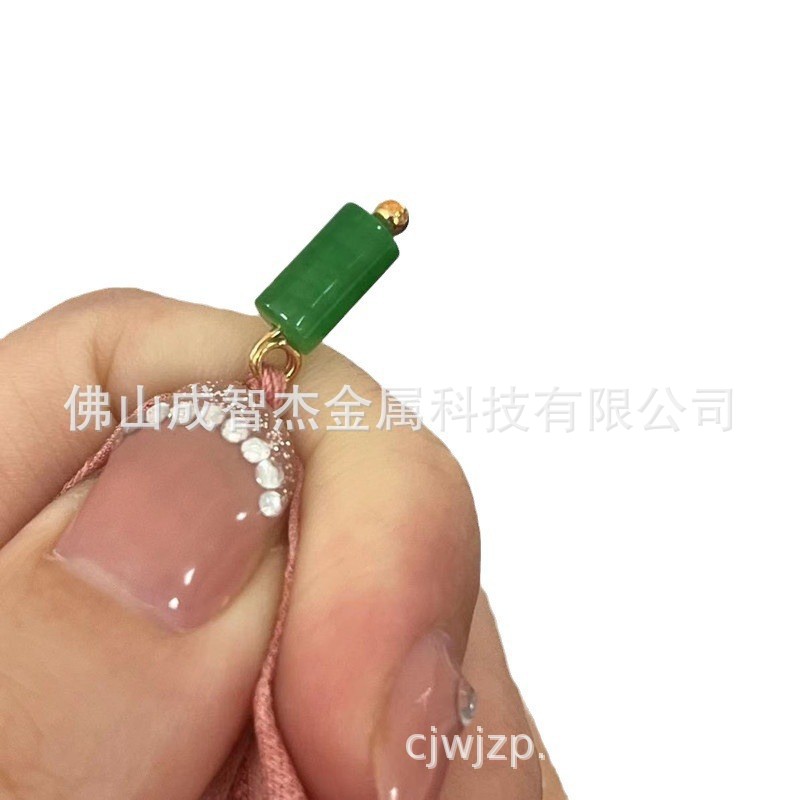 国风扣子新中式服饰扣5*9 6*10 8*10 8*12石材干青桶珠汉服子母扣