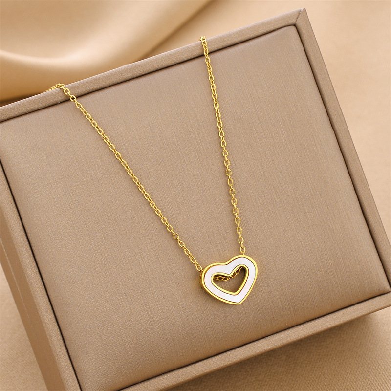 Collar de acero de titanio nuevo transfronterizo, joyería femenina, personalidad de moda, venta caliente simple, joyería de cadena de clavícula femenina, collar creativo image 83