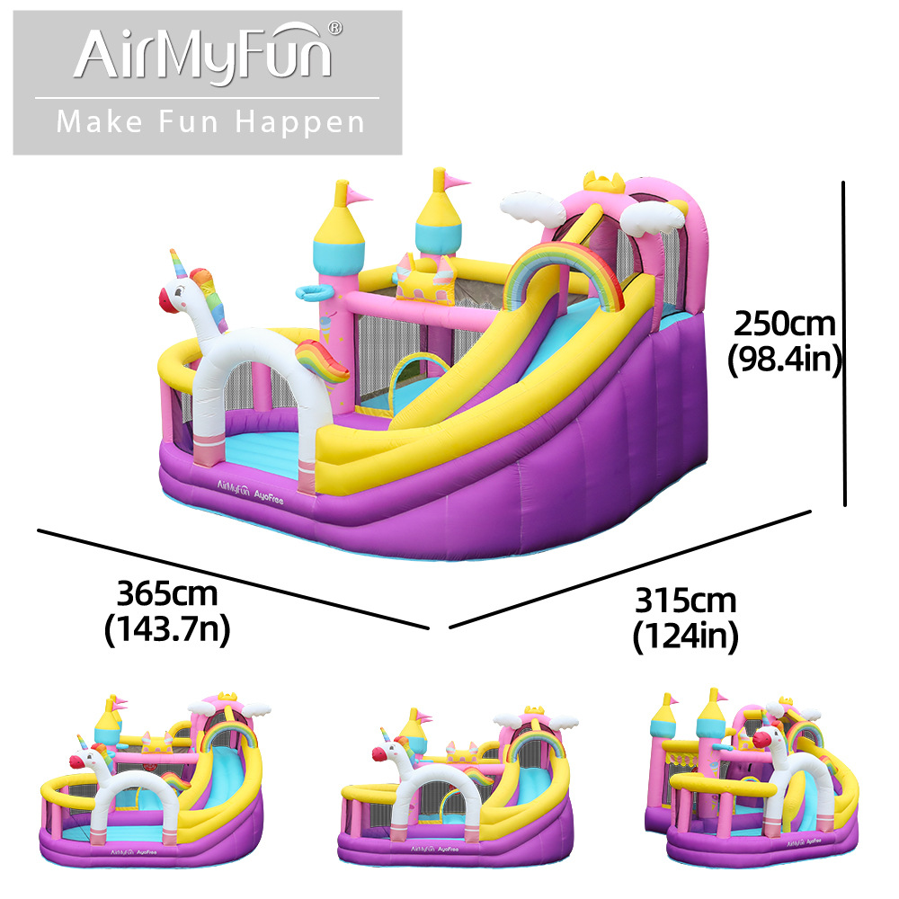 AMF castillo infláble interior parque infantil pequeño tobogán infláble cama trampolín casa Oxford tela castillo en stock