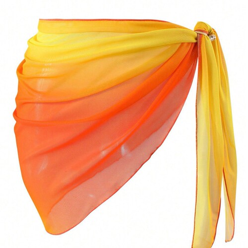 2025 New Cross-border European and American Vacation Loose Casual Vacation Bikini Beach Apron Gradient Color Multiple Colors 