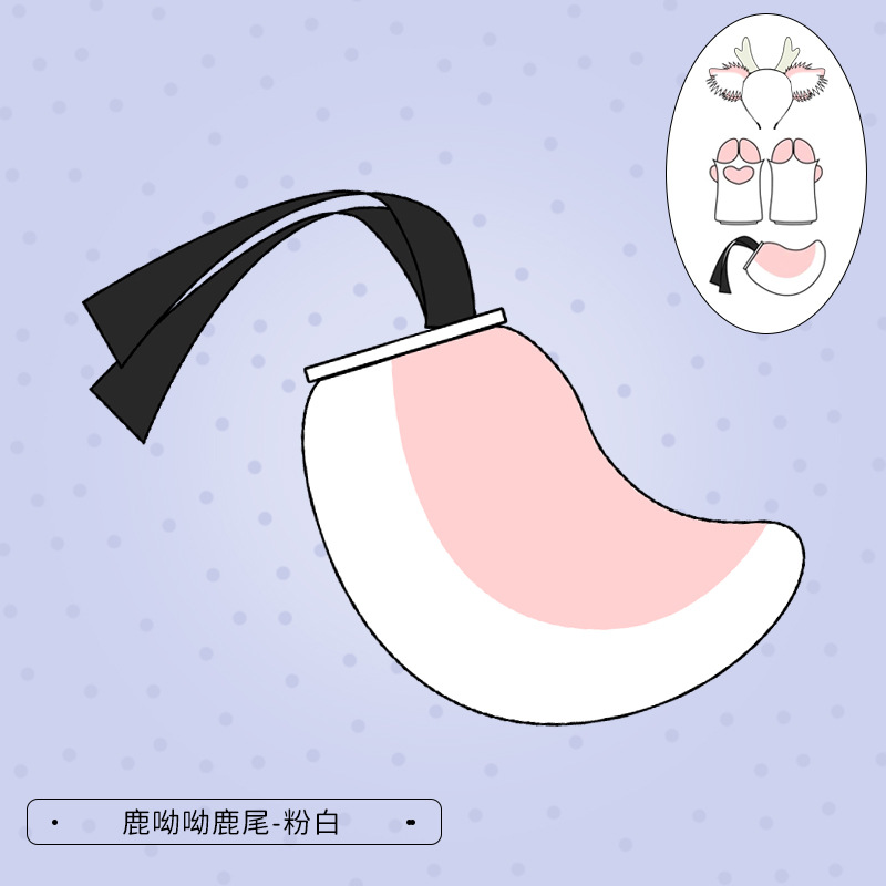 Navidad corbata diadema lindo felpa corbata tocado Cosplay accesorios hechos a mano simulación bestia oído diadema