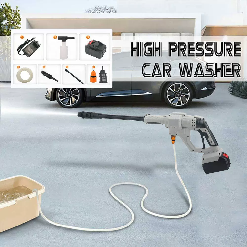 多功能无线高压清洗机便携式锂电无刷家用洗车枪 washing machine