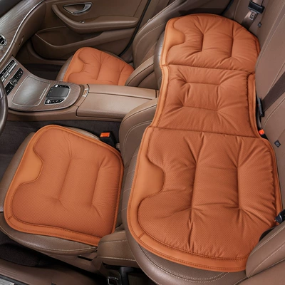 Four Seasons Pad — the same color - three-piece-setfront-and-rear-seat-cushions-ideal-orange-unlabeled-clean-version