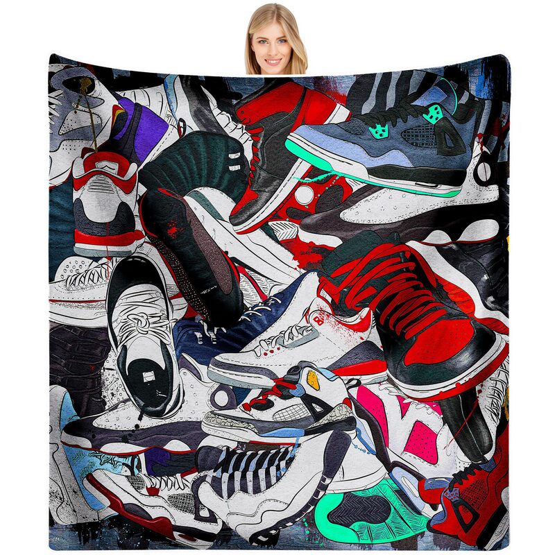 Boys Basketball Shoes Blanket Son sneaker Flannel Blanket Soft Comfortable Warm Flannel Wool Blanket Boys Basketball Shoes Blanket Son sneaker Flannel Blanket Soft Comfortable Warm Flannel Wool Blanket