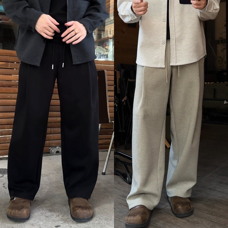 秋季新款韩系男士百搭弯刀裤时尚潮流美式休闲小众设计感长裤男|undefined