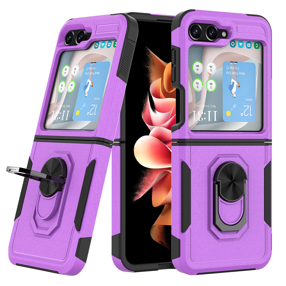 Acceso transfronterizo para Samsung Z Flip 5 / 6 embarque 2 - en - 1 caso anti-caída tpu + pc caso plegable de teléfono móvil