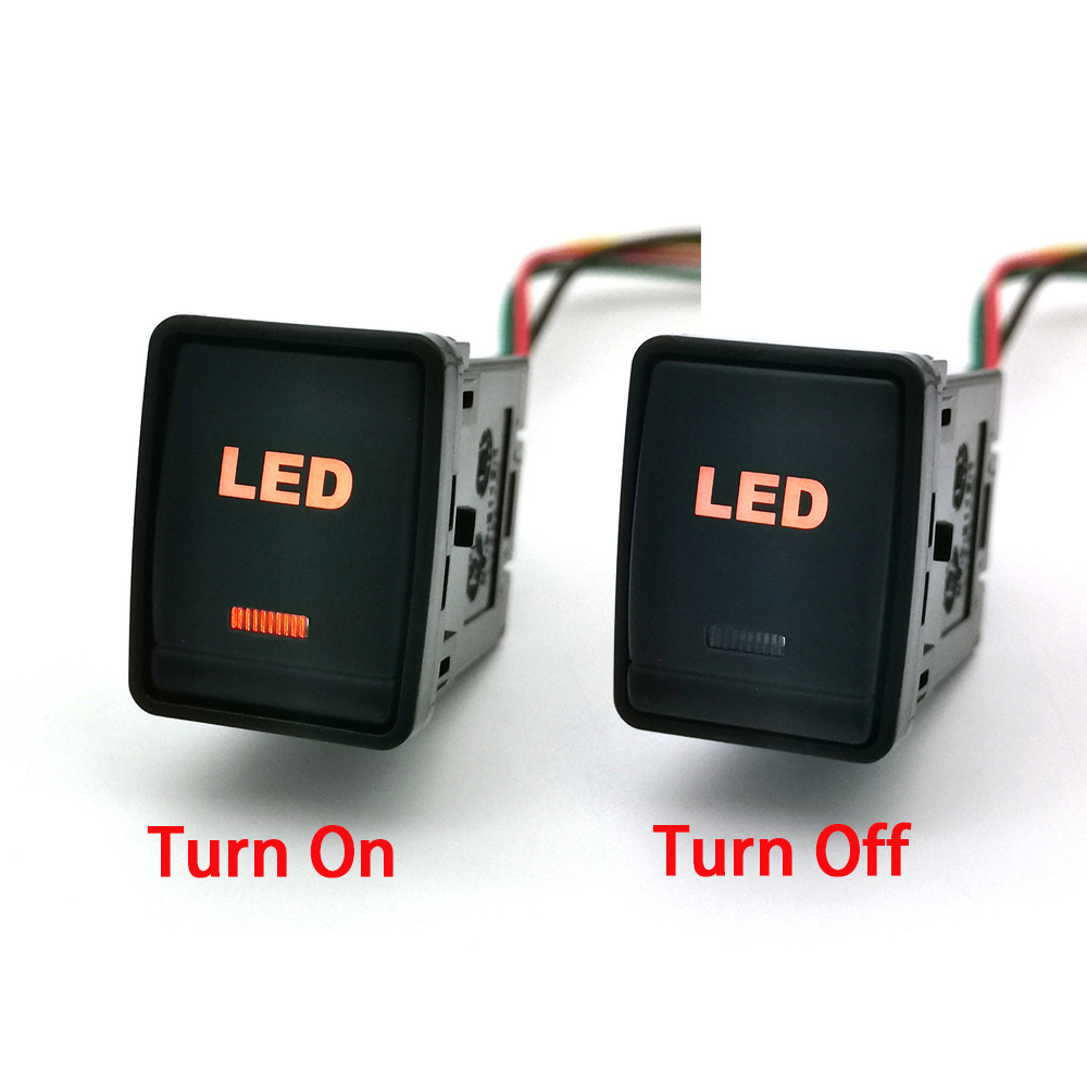 Suitable for Nissan X-Trail Led Parking Radar Volume Music View Garage Fan Modification Switch with Cable