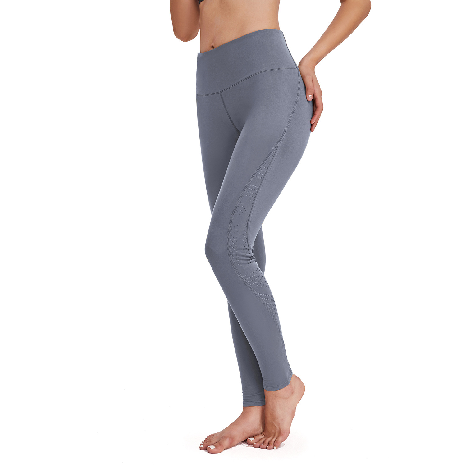 亚马逊新款运动瑜伽裤女 裸感欧美高腰健身裤 户外休闲紧身裤