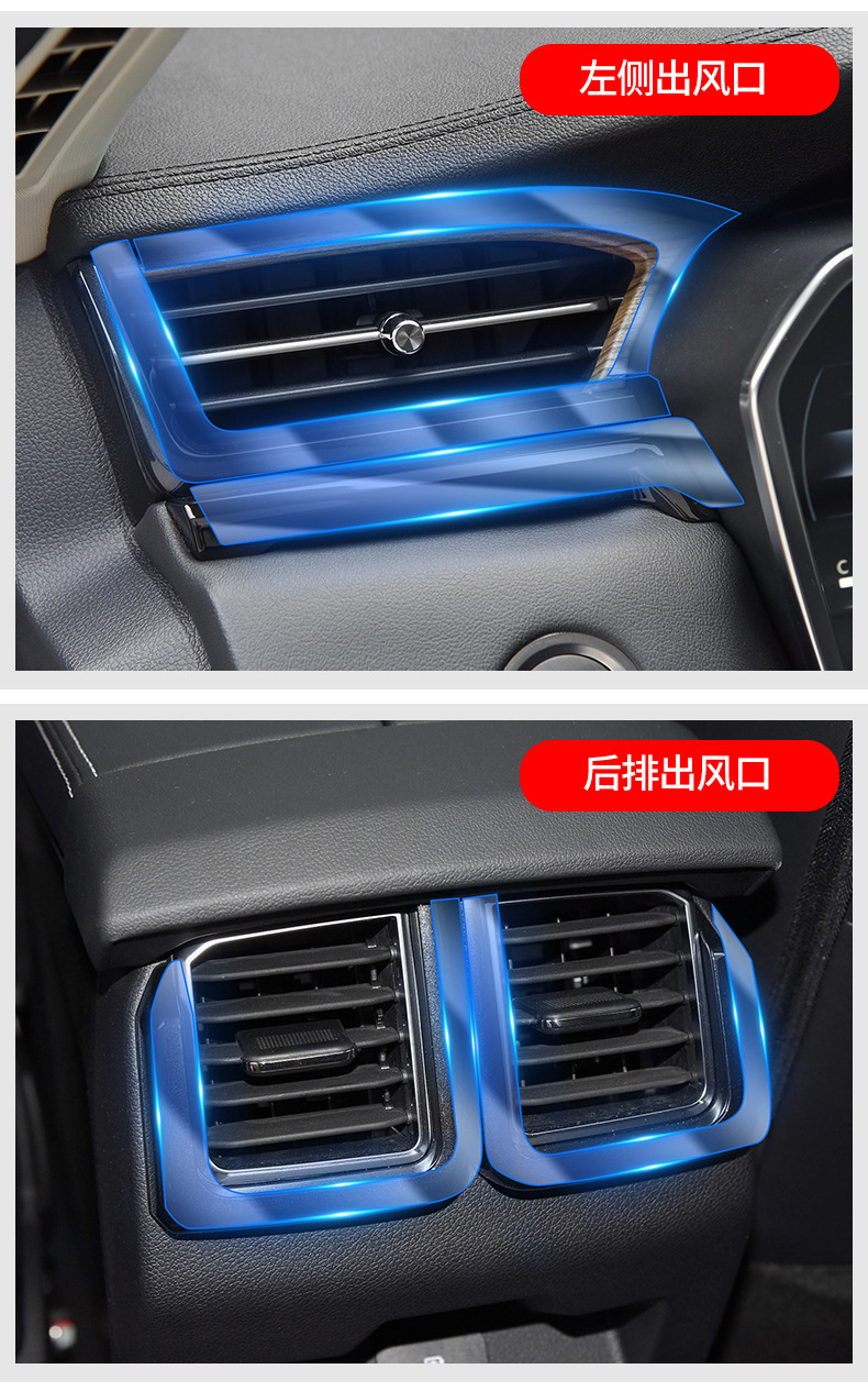 Suitable for 2019-2024 Ford Territory interior film, navigation display LCD screen, central control gear shift TPU protection