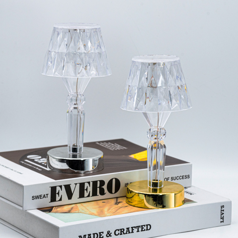 Crystal Diamond Led Table Lamp Bedroom Atmosphere Lamp Acrylic Creative Night Light Decoration Children's DIY Handmade Materials