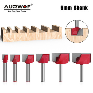 6 handle red bottom cleaning cutter milling bottom inverted edge table milling bottom cutter trimming machine cutter head factory direct woodworking milling cutter
