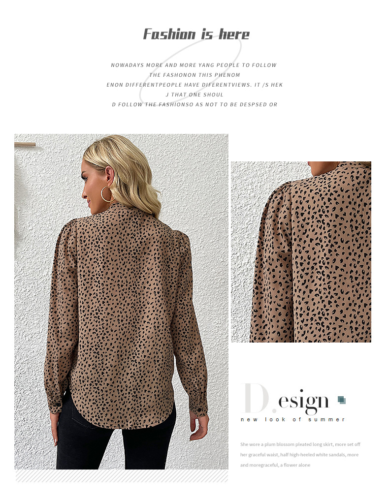 Camicia da donna con design allacciato a maniche lunghe Commuter_voghion.com