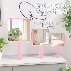 便携方形手持镜迷你美容院专用礼品化妆镜便携式手柄镜子印制logo