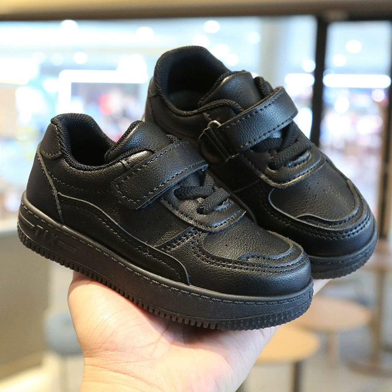 Детская спортивная обувь весна-осень 2025, новые повседневные кроссовки для мальчиков, экспорт, черные кроссовки для девочек, мягкая подошва, детские туфли