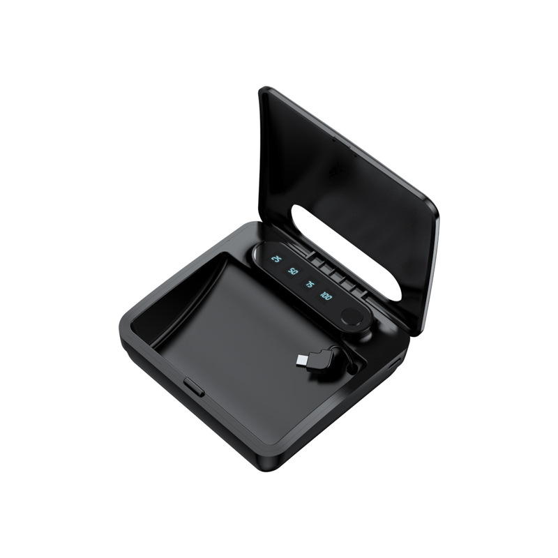 Bluetooth headset charging compartment with digital display Android Type-c interface USB emergency charging treasure universal