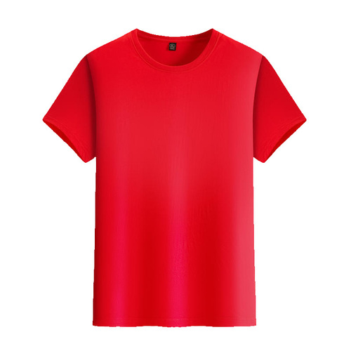 Custom Logo Printed Round Neck Cotton T-shirts for Schools, Sports Teams, and Workwear - Breathable Short Sleeve T-shirts for Men and Women