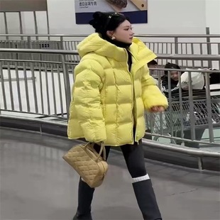 Puff Soft Crewneck 2025 New Women's 90 White Duck Down Korean Style Loose Thickened Down Jacket