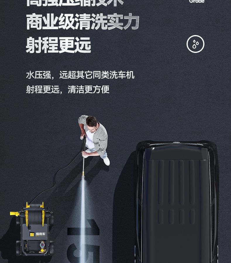 Guide Car Wash Machine 220V Commercial Car Wash Shop Farm High-Power Pressure Washer Water Gun Strong Water Pump