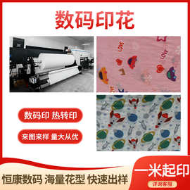厂家现货数码印花加工各种花色卡通口罩布儿童水果款水刺无纺布