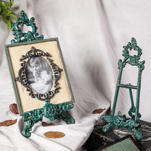 北欧铸铁工艺品酒店杂志菜谱置物架摆件样板房桌面婚庆摄影道具