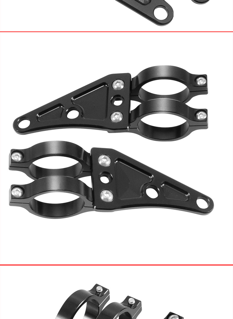 Motorcycle modification universal 39mm-41mm adjustable shock absorption headlight bracket suitable for Harley CB iron horse